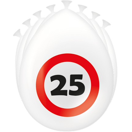 25 Jaar Ballonnen Verkeersbord 30cm van Paper Dreams koop je bij Partywinkel