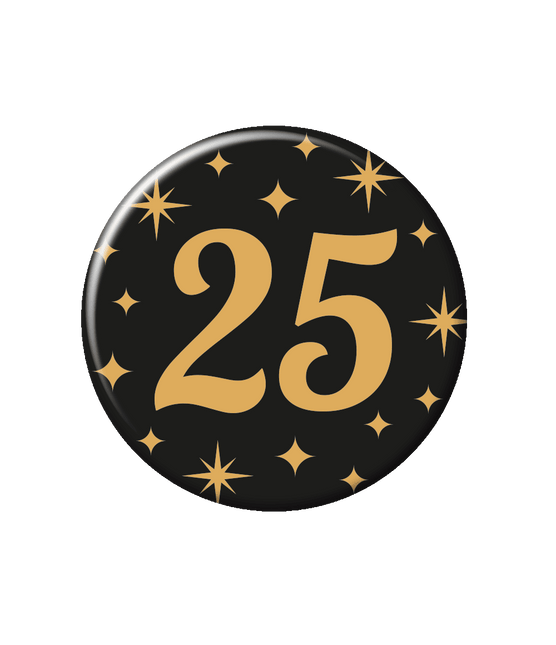 25 Jaar Button van Paper Dreams koop je bij Partywinkel