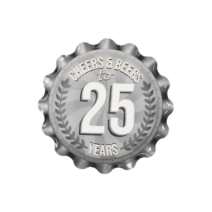 25 Jaar Onderzetters 11cm van Paper Dreams koop je bij Partywinkel