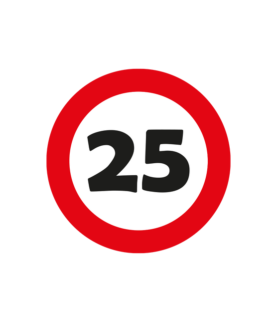 25 Jaar Tafelconfetti 2,5cm van Paper Dreams koop je bij Partywinkel