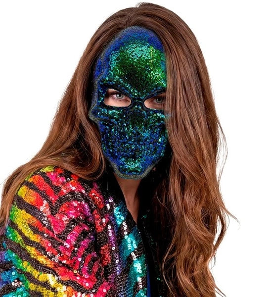 Sequin Skull Mask