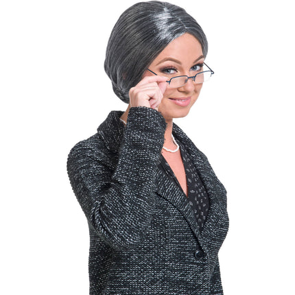 Gray Grandma Wig