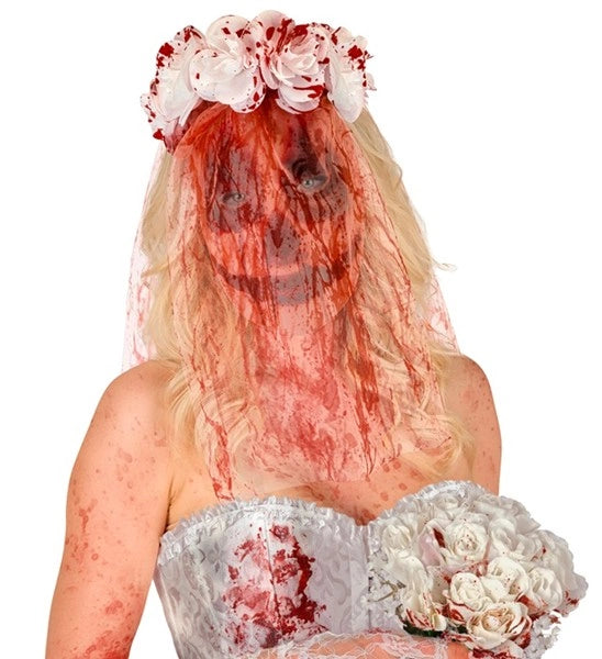 Bloody Bridal Mask With Veil