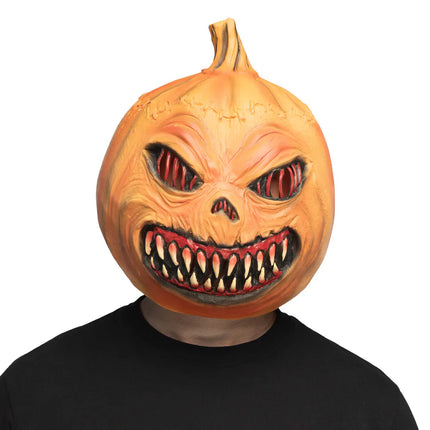 Latex Head Mask: Pumpkin Monster