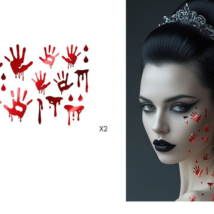Halloween Fake Tattoo: Bloody Hands