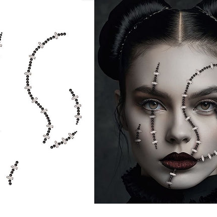 Halloween Face Stickers: Scars