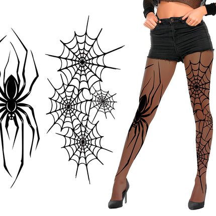 Halloween Black Spider Tights
