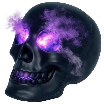 Halloween Skull, Black Smoke, 16 cm