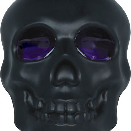 Halloween Skull, Black Smoke, 16 cm