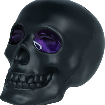 Halloween Skull, Black Smoke, 16 cm