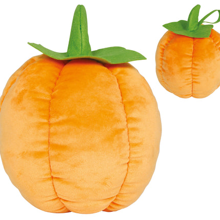 Halloween Plush Toy: Orange Pumpkin, 18 cm