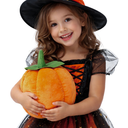 Halloween Plush Toy: Orange Pumpkin, 18 cm