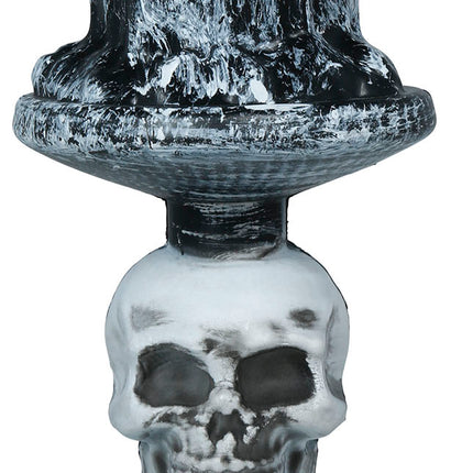 Halloween Candle Holder, Gray Skeleton, 1 pc.