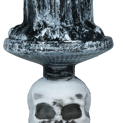 Halloween Candle Holder, Gray Skeleton, 1 pc.