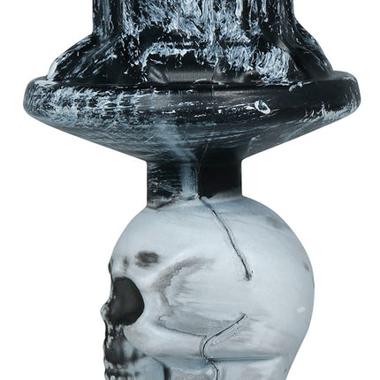 Halloween Candle Holder, Gray Skeleton, 1 pc.