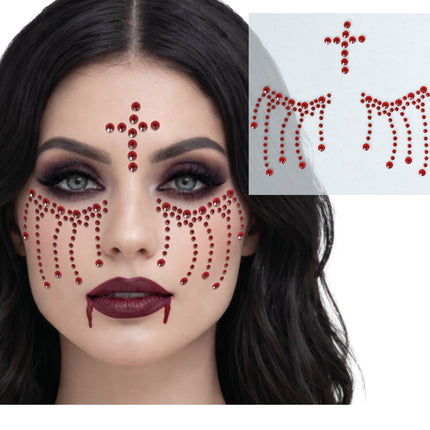 Halloween Face Stickers: Red Cross