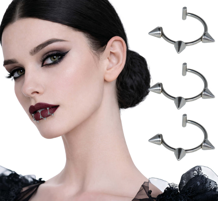 Zilveren Nep Piercing 3st