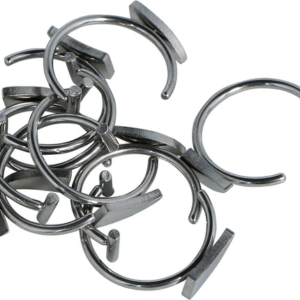 Silver Fake Piercing, Gothic Style, 2-Pack