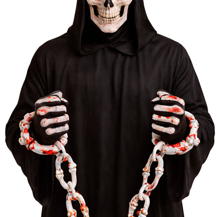 Halloween Handcuffs with Bones, 55 cm