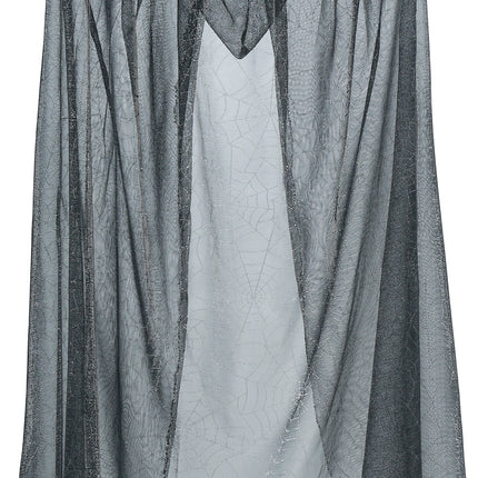 Halloween Cape, Silver, Women's, Glitter
