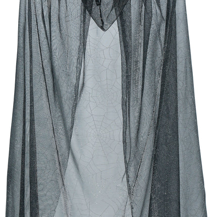 Halloween Cape, Silver, Women's, Glitter
