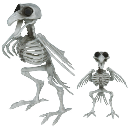 Crow Skeleton, Gray, 20 cm