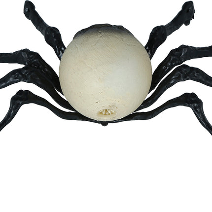Halloween Fake Spider, Black Skeleton, 16 cm