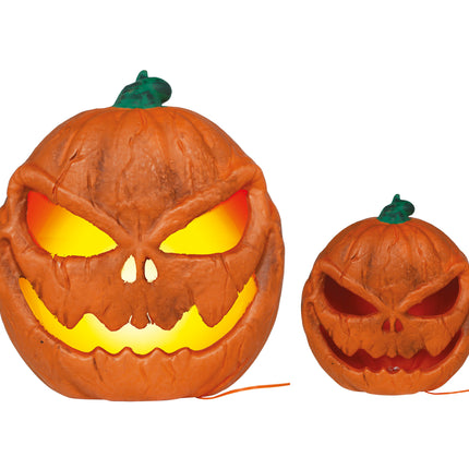 Halloween Orange Pumpkin with Light, 28 cm