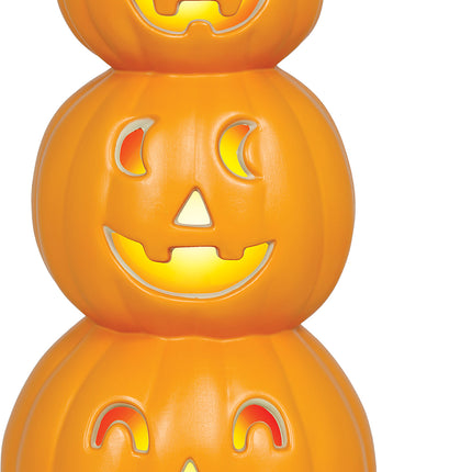 Halloween Pumpkin Stack with Light, 52 cm