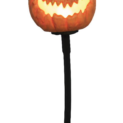 Halloween Orange Pumpkin with Light and Glow, 13 cm, Set of 3