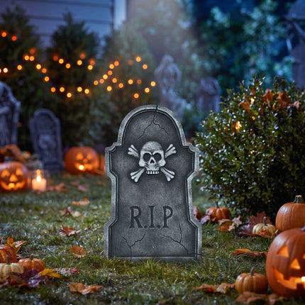 Halloween Tombstone, Gray, Rip, 55 cm
