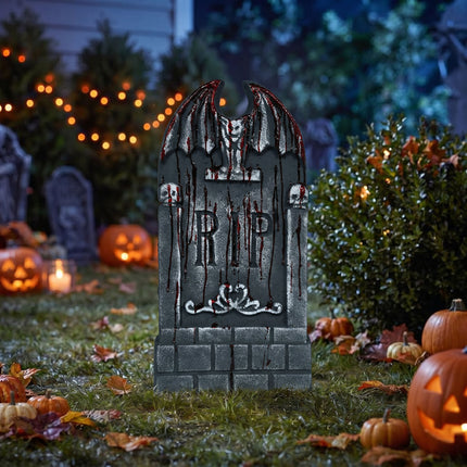 Halloween Tombstone, Gray, Rip, Bloody, 42 cm