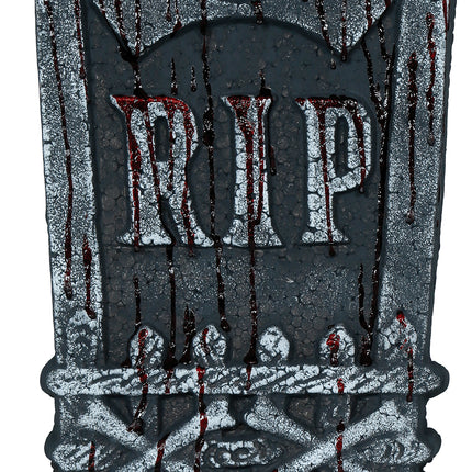 Halloween Tombstone, Gray Skull, 42 cm