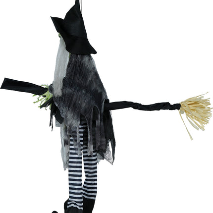 Witch Doll Broom with Lights, Sounds, and Movement, 1.10 m