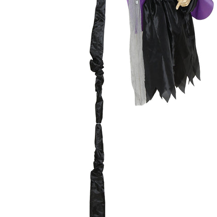 Halloween Pop Flying Witch With Lights, Sounds, and Movement, 2.25 m