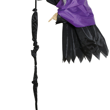 Halloween Pop Flying Witch With Lights, Sounds, and Movement, 2.25 m