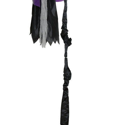 Halloween Pop Flying Witch With Lights, Sounds, and Movement, 2.25 m