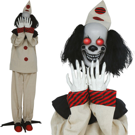 Halloween Pop-Up Scare Clown with Lights, Sounds, and Movement, 1.85 m
