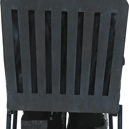 Halloween Skeleton on a Chair with Lights, Sounds, and Movement, 1.05 m