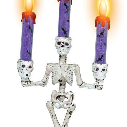Halloween Skeleton Candle Holder with Light, 35 cm