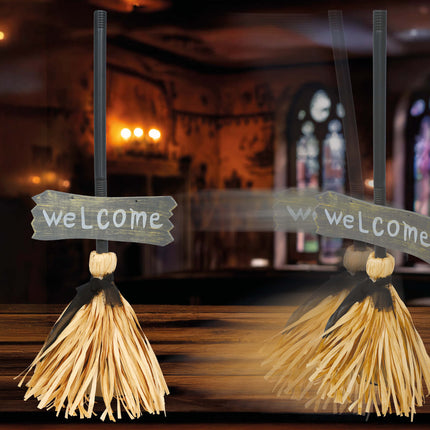 Halloween Broom with Lights, Sounds, and Movement, 70 cm