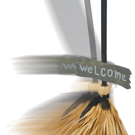 Halloween Broom with Lights, Sounds, and Movement, 70 cm