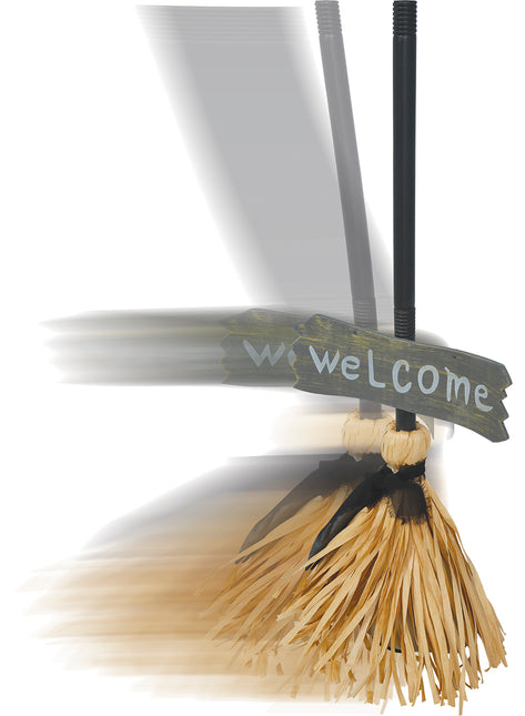 Halloween Broom with Lights, Sounds, and Movement, 70 cm