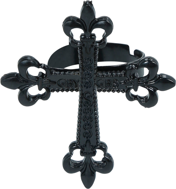 Halloween Ring Gotisch Kruis 4cm