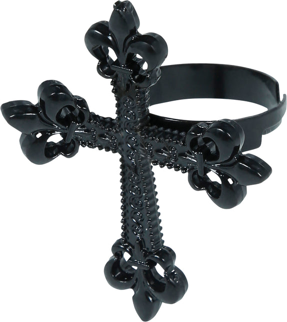 Halloween Ring Gotisch Kruis 4cm