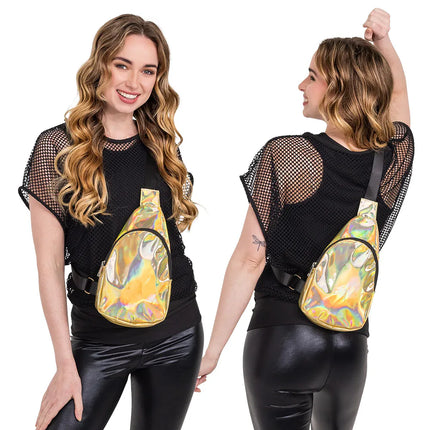 Holo Gold Crossbody Bag (30 x 19 x 4 cm)