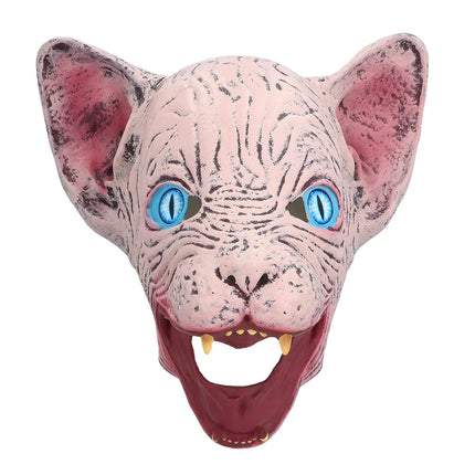 Latex Head Mask: Horror Cat