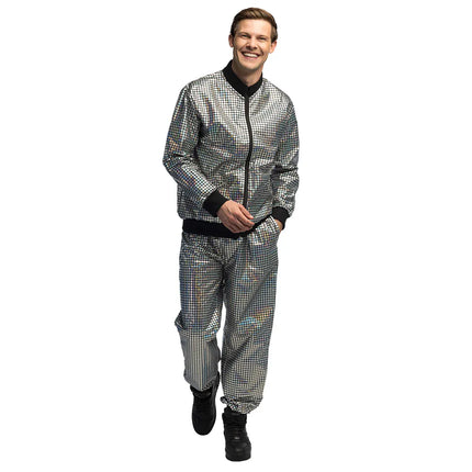 Disco Diamond Dude Silver Tracksuit