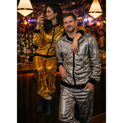Disco Diamond Dude Silver Tracksuit