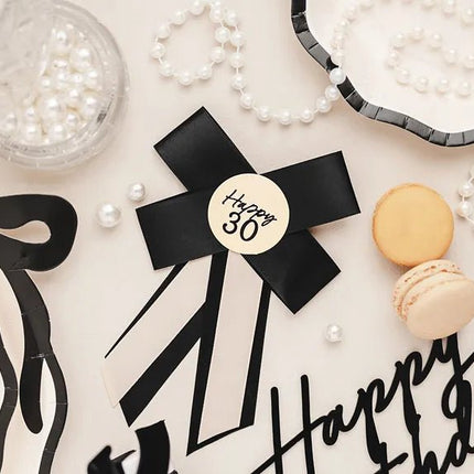 30 Jaar Button Strik 17cm van Partydeco koop je bij Partywinkel